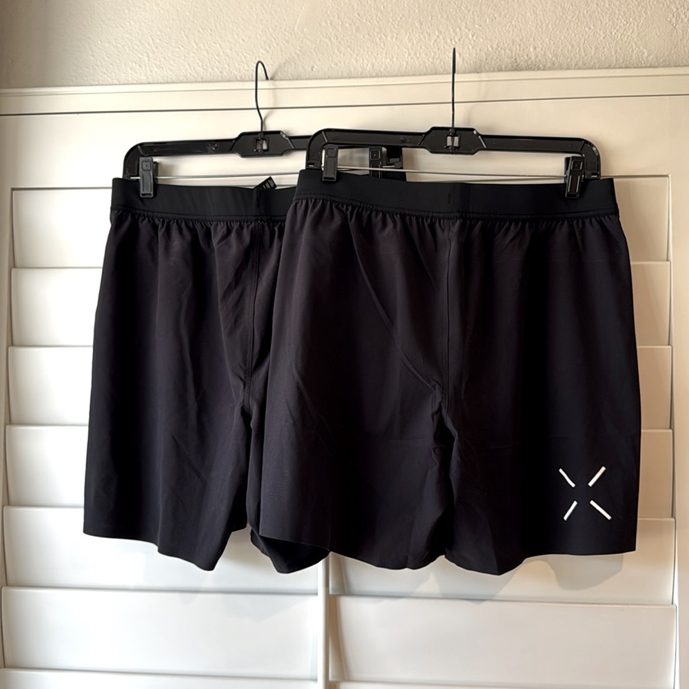 TEN THOUSAND NEW SET OF 2 Interval Shorts Training Athletic Black M $136